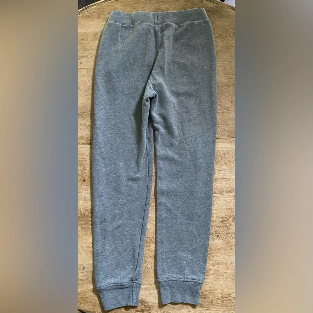 Abercrombie Kids Sz 13/14 Heather Gray Fleece Logo Joggers‎